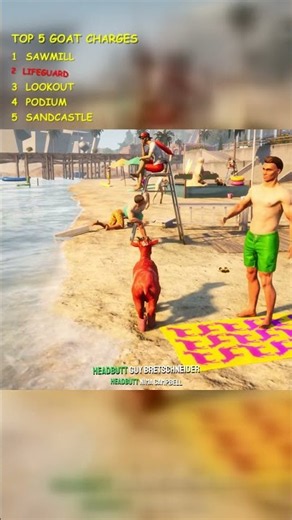 Top 5 Goat Charges: #1 Launched a Lumberjack 💀 (Goat Simulator 3)