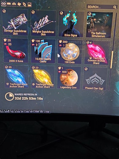 Warframe Epoch Operation Taubound Shop Loot: Skins & Shards