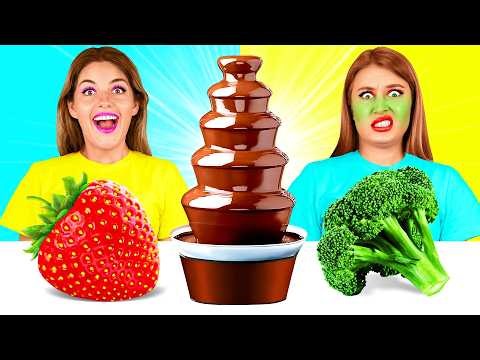 Chocolate Fountain Fondue Challenge | Funny Situations by Fun Fun Challenge