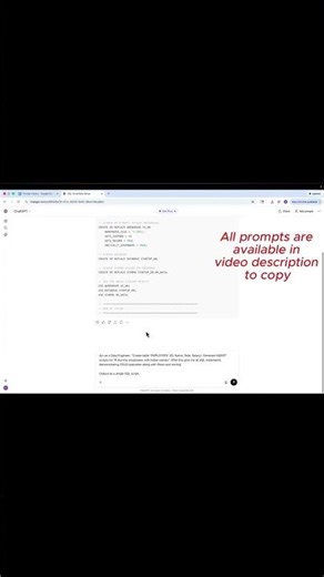 I built a Database and learn SQL in 1 min with AI 🤯 #Coding"