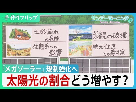 推進から規制へ「メガソーラー」政策 政府舵を切る 一方でジレンマ”どう太陽光の割合増やすのか” 日本発の技術「ペロブスカイト太陽電池」は切り札となるのか？【サンデーモーニング】