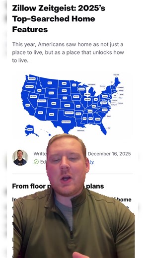 Zillow Zeitgeist: 2025’s Top-Searched Home Features In 2025, Americans saw home as not just a place to live, but as a place that unlocks how to live. In this year’s Zillow Zeitgeist, millions of home searches from 2025 reveal what people were actually looking for in their next home. All those searches tell a story. In 2024, Americans longed for space, with searches for features like “acreage,” “mansion” and “luxury” rising to the top. In 2025, they shifted their focus from square footage to what