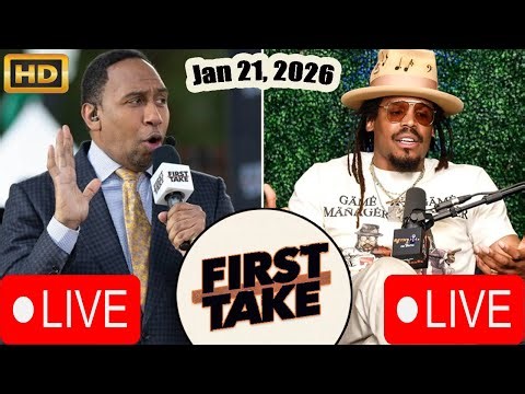 ESPN FIRST TAKE LIVE HD Jan 21, 2026 | GET UP LIVE | Stephen A. & Cam Newton Debate NFL Playoffs