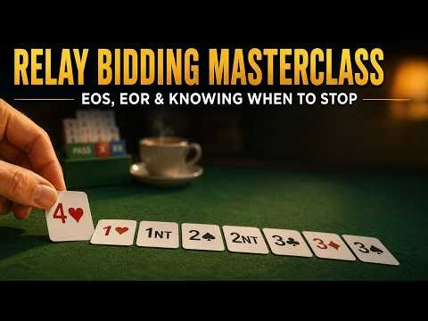 Bridge Game Learning (110) - Relay Bidding Masterclass: EOS, EOR & Knowing When to Stop #bidding