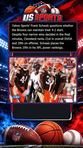 Browns Are 4-2, But Ranked Just 19th Frank Schwab Raises Concerns! #NFL nfl highlights