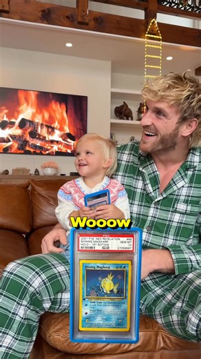 Logan Paul on Instagram: "My daughter’s first Pokémon card 🥹"