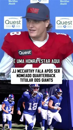 J.J. McCarthy está animado após ser nomeado quarterback titular do New York Giants. 🗣️ #nfl #jjmccarthy #giants #quarterback