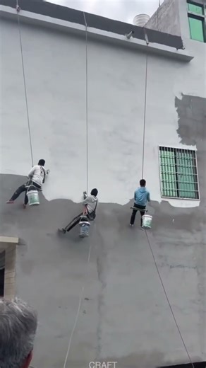 High-Rise Exterior Wall Painting Process | Aerial Painting Demo