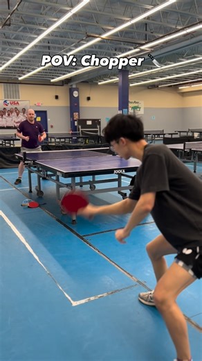 Matt Hetherington - Table Tennis Coach on Instagram: "POV chopper vs attacker practice w @connor.lee0105 #tabletennis #pingpong #defense"