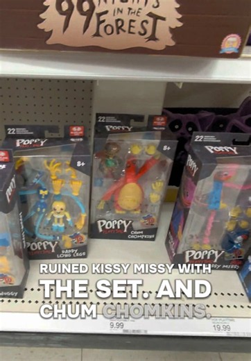 toy hunting @target and found NEW @McFarlane Toys Official POPPY PLAYTIME action figure set featuring CHUM CHOMPKINS ✨❤️ DADDY LONG LEGS ✨🩵 RUINED KISSY MISSY ✨💘 and normie HUGGY WUGGY ✨💙 #poppyplaytimechapter5 #huggywuggy #toyhunt #targetfinds #actionfigures