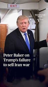 Peter Baker on Trump’s failure to sell Iran war