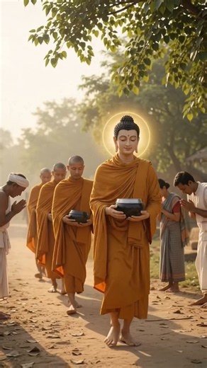 The Buddha's Morning Alms: A Moment of Serenity