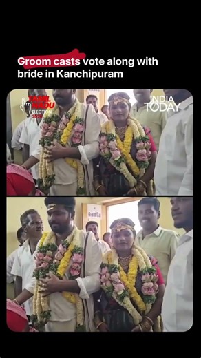 Viral Video: Bride & Groom Vote After Wedding in Kanchipuram | Tamil Nadu Elections