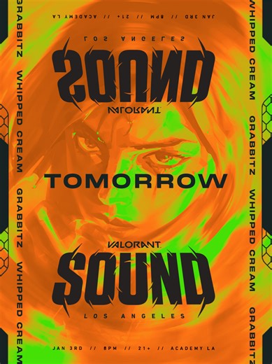 Tomorrow. Final chance to experience #VALSOUND Link in bio | valorant live