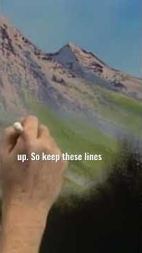 Bob Ross uses upward lifts to blend his painting #art #bobross #oilpainting