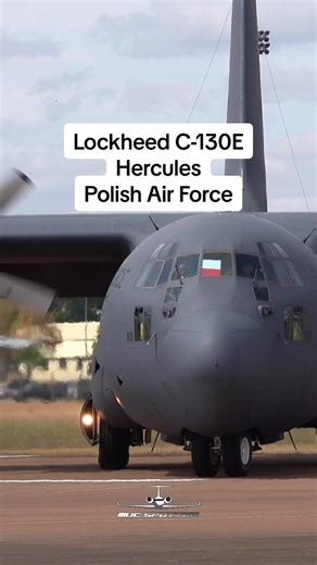 Lockheed C-130E Hercules Landing at RAF Fairford Airshow