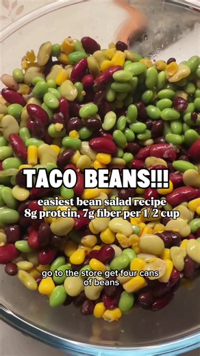 dense bean fiber freak salad recipe. Ppl are not using taco seasoning to its full potential, or beans for that matter #beans add some feta it’s sooo good #fiber