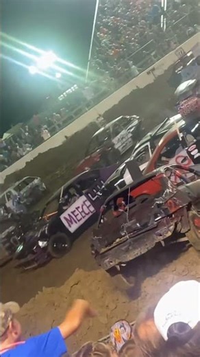 Demolition derby at Johnson county fair