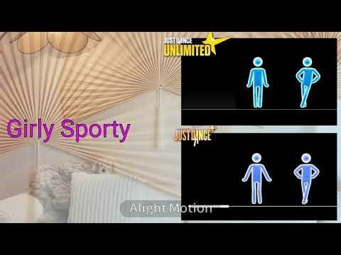 Pictogram Comparison - Girly Sporty | Just Dance Unlimited vs Just Dance Plus