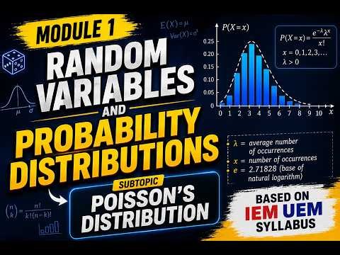 Random Variables & Probability Distributions | Poisson's Distribution | IEM-UEM Module 1 | Bengali
