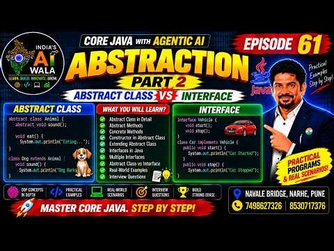 Abstraction in Java Part 2 | Abstract Class vs Interface with Examples | Core Java EP 61