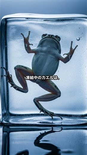 カエル、凍って生き返る