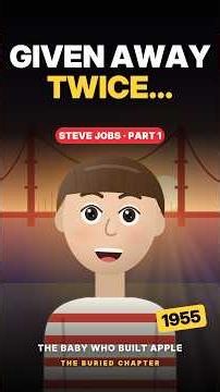 Given Away Twice… Then He Built Apple 🍎 | Steve Jobs Part 1 #shorts