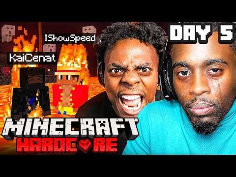 KAI & SPEED HARDCORE MINECRAFT MARATHON ⛏️🧱 BEATING ALL BOSSES | DAY 5 PART 1