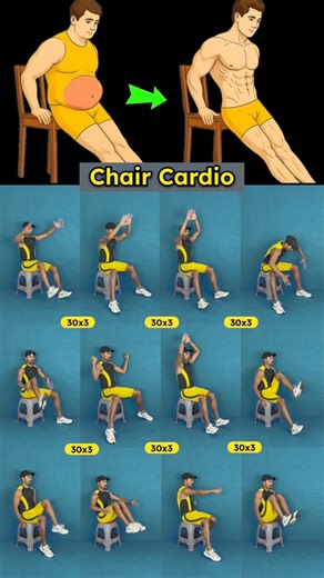 prem kumar on Instagram: "Chair cardio workout #fitnessmotivation"