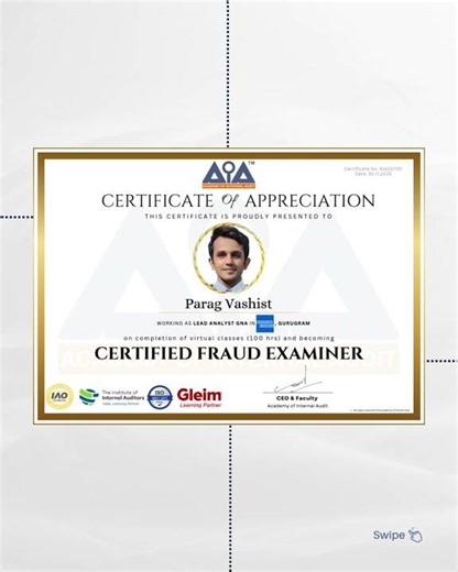 Meet our newly Certified Fraud Examiner - Powered by AIA! You could be next! #CFE #fraudexaminer