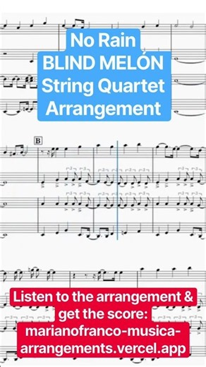 No rain BLIND MELÓN String Quartet Arrangement