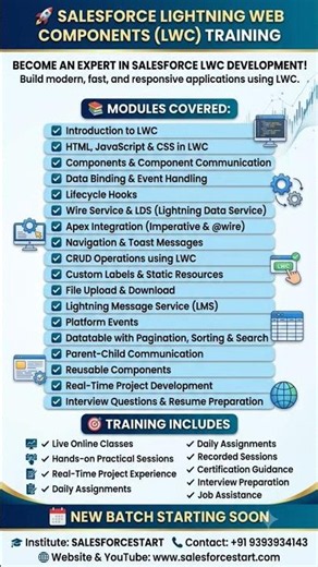 🚀 Salesforce LWC Course 2026: Zero to Expert (With Real-Time Project & Job Assistance)