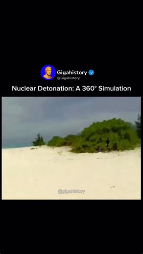 @gigahistory on Instagram: "A nuclear explosion in virtual reality offers a stark and immersive reconstruction of one of the most destructive forces ever created, placing the viewer directly inside the sequence of a detonation. The experience begins with a blinding flash and searing heat as the fireball rapidly expands, followed moments later by a thunderous shockwave that tears through the environment, collapsing structures and hurling debris through the air. Ash, smoke, and distorted light fil