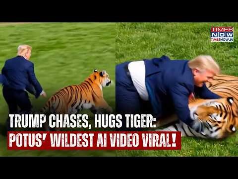 TRUMP'S WILDEST AI VIDEO VIRAL: US President Chases, Hugs Tiger In Fever-Dream Like Visuals| WATCH