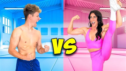 Girls vs boys gymnastics challenge