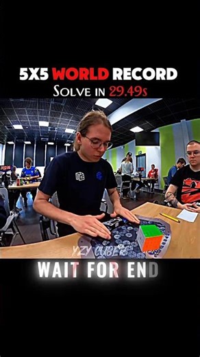 Tymon Kolasinski 5x5 World Record Single[29.49sec] Rubik's Cube