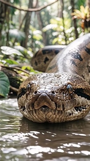 giant anaconda monster 🐍 #ai #allages #3danimation #aianimationshorts