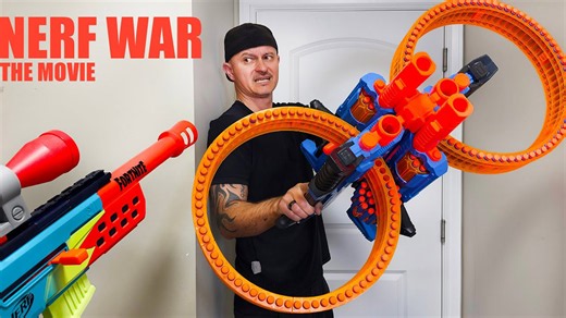 Ultimate Nerf war: Epic father vs son battle with insane blasters!