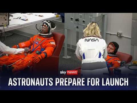 Astronauts seen preparing for Artemis II launch as historic mission approaches