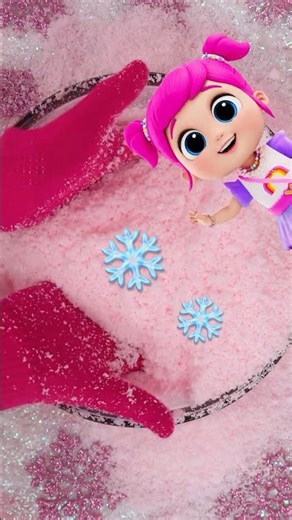 Don't You Eat That (PINK) Snow! 🌨️ Little Angel Christmas Craft & DIY Tutorials With Jill #shorts