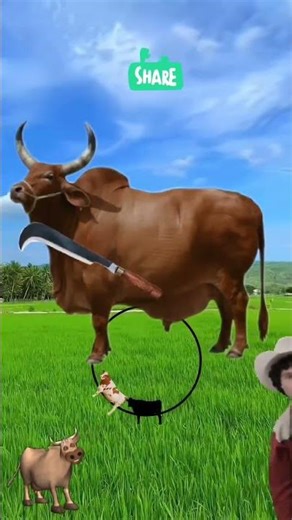 cut the cow #3danimation #trending