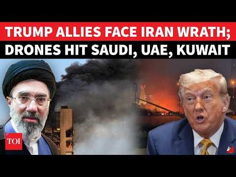 Iran BURNS Saudi, Kuwait, Bahrain, UAE In Fresh Strikes; Drones, Missiles FLY Across Gulf | Watch