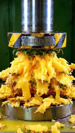 Pineapple Explosion 🔥 Satisfying ASMR #asmr #satisfying #crush #hydraulicpress #pineapple