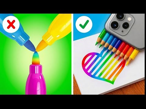 EASY Drawing Tutorial For Beginners 🎨 Rainbow DIY Challenge by 123GO! LIKE