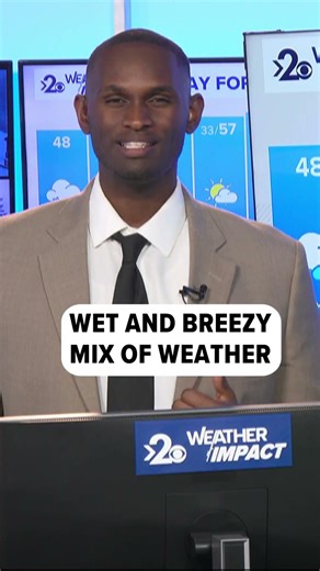 Wet, breezy Wednesday ahead with small chances for thunderstorms