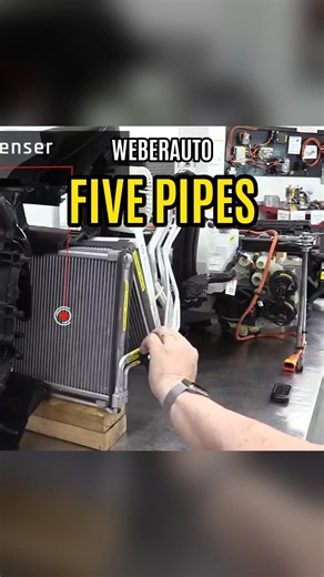 Tesla Heat Pump: Following the Five Pipes #shorts