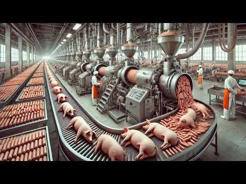 Inside a Million Pig Slaughterhouse | The Shocking Journey from Pork Cutting to Sausage Production