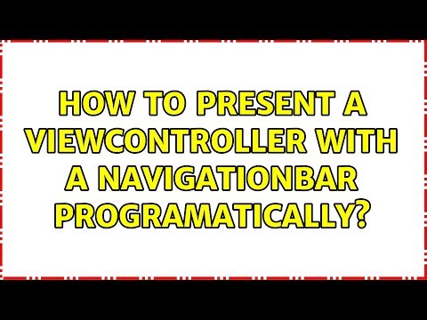 How to present a ViewController with a Navigationbar programatically?