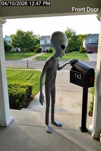 ACTUAL RING DOORBELL FOOTAGE...Alien Checking the Mail?! 👽