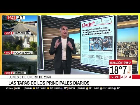 📰 LOS DIARIOS DEL DÍA 5/1/26: DETENCIÓN DE MADURO: ADVERTENCIA DE TRUMP AL CHAVISMO
